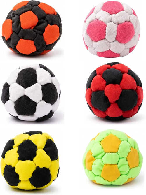 6PCS Knitted Hacky Sack, 2026 Upgraded Crochet Footbags for Adults, Colorful Juggling Kick Bags for Outdoor Party Game, Handwoven Toss Pack (C)