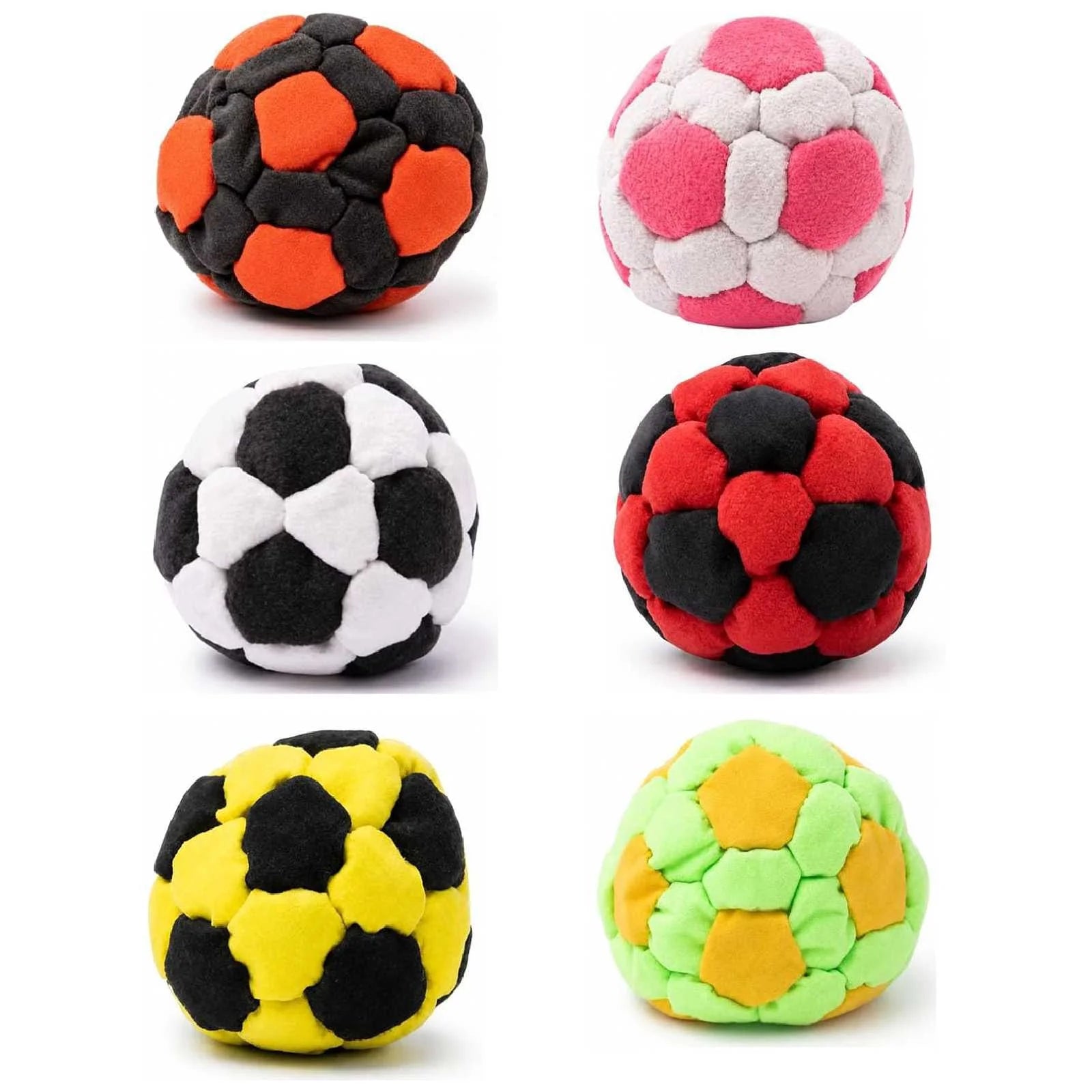 6PCS Knitted Hacky Sack, 2026 Upgraded Crochet Footbags for Adults, Colorful Juggling Kick Bags for Outdoor Party Game, Handwoven Toss Pack (C)